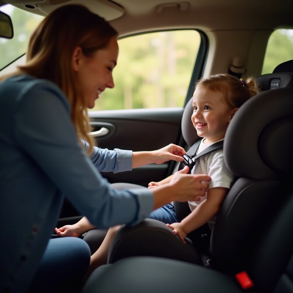 proper placement of car seat straps